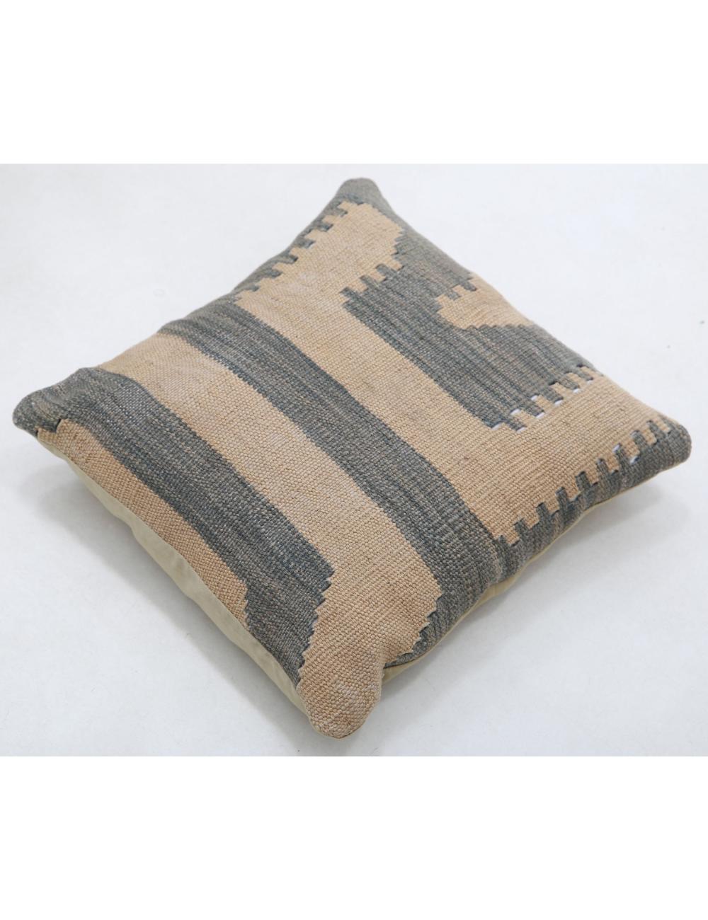 Hand Woven Tribal Multi Color Geometric Wool Pillow - 1'5'' x 1'5'' Arteverk Arteverk Rugs