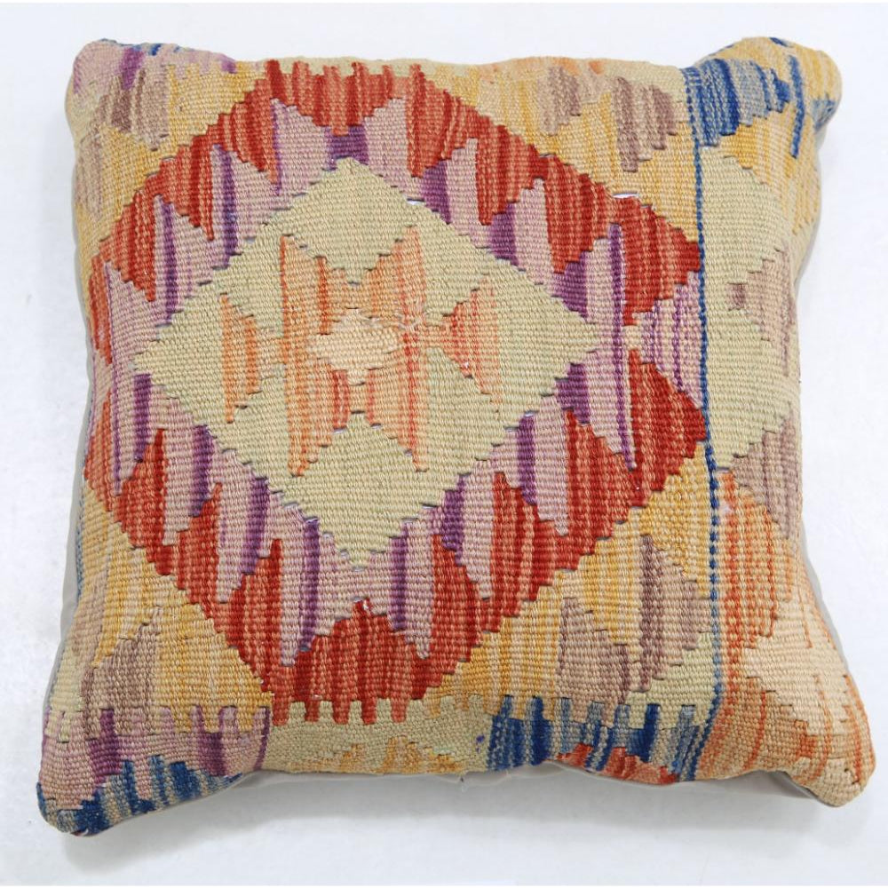 Hand Woven Tribal  Wool Pillow - 1'5'' x 1'5''