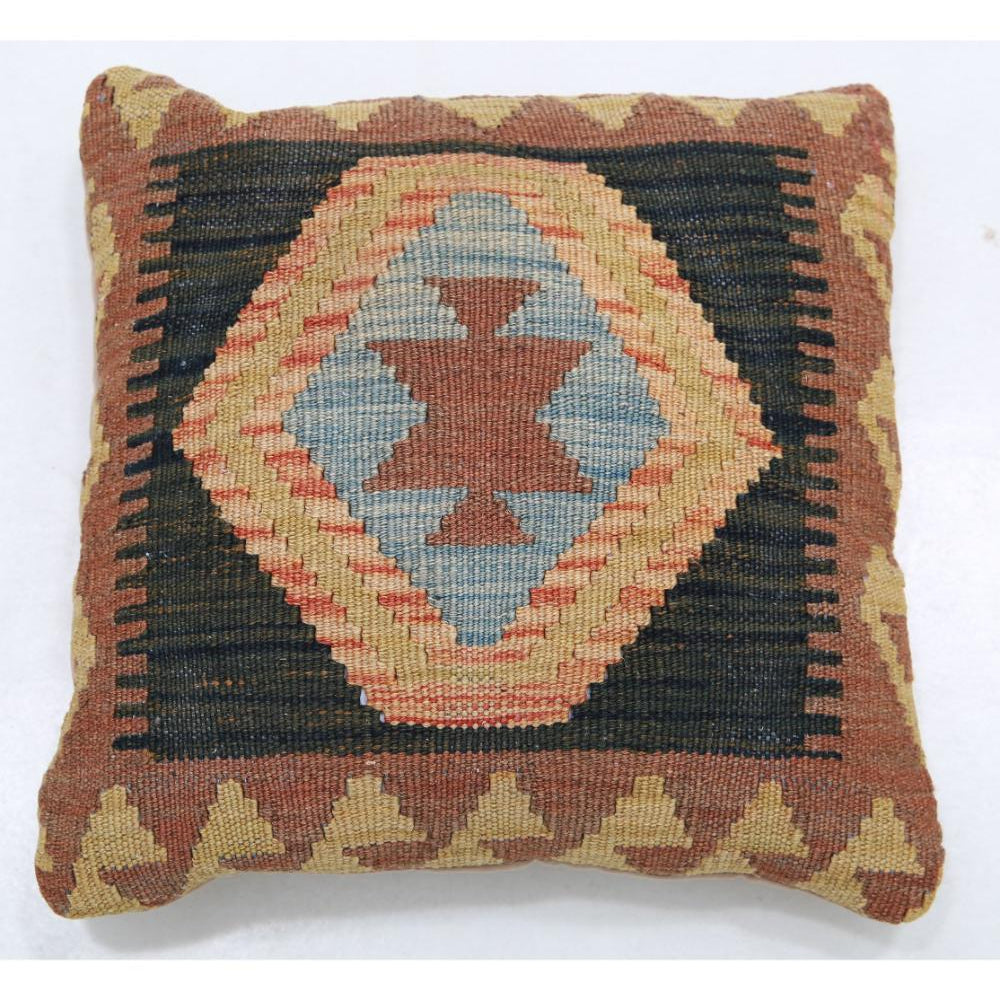 Hand Woven Tribal  Wool Pillow - 1'5'' x 1'5''