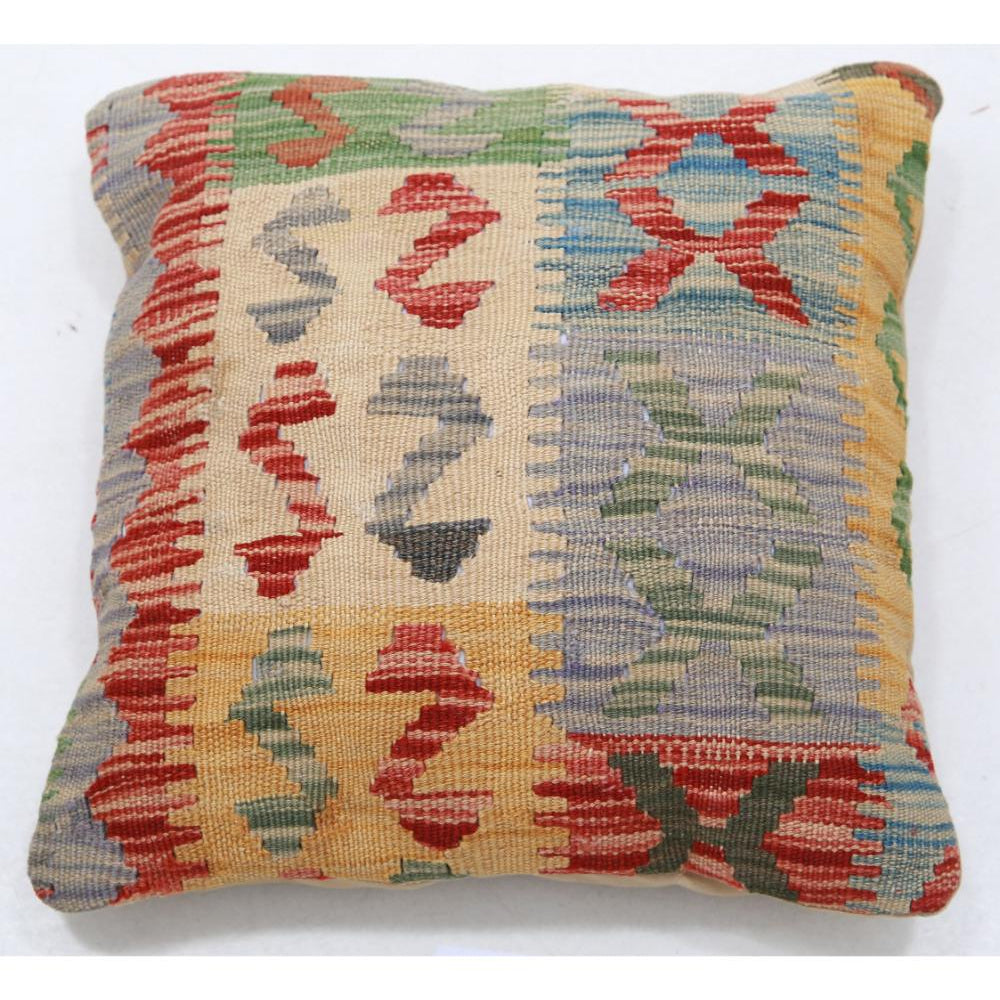 Hand Woven Tribal  Wool Pillow - 1'5'' x 1'5''