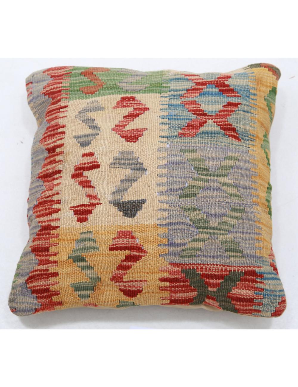 Hand Woven Tribal  Wool Pillow - 1&#39;5&#39;&#39; x 1&#39;5&#39;&#39;