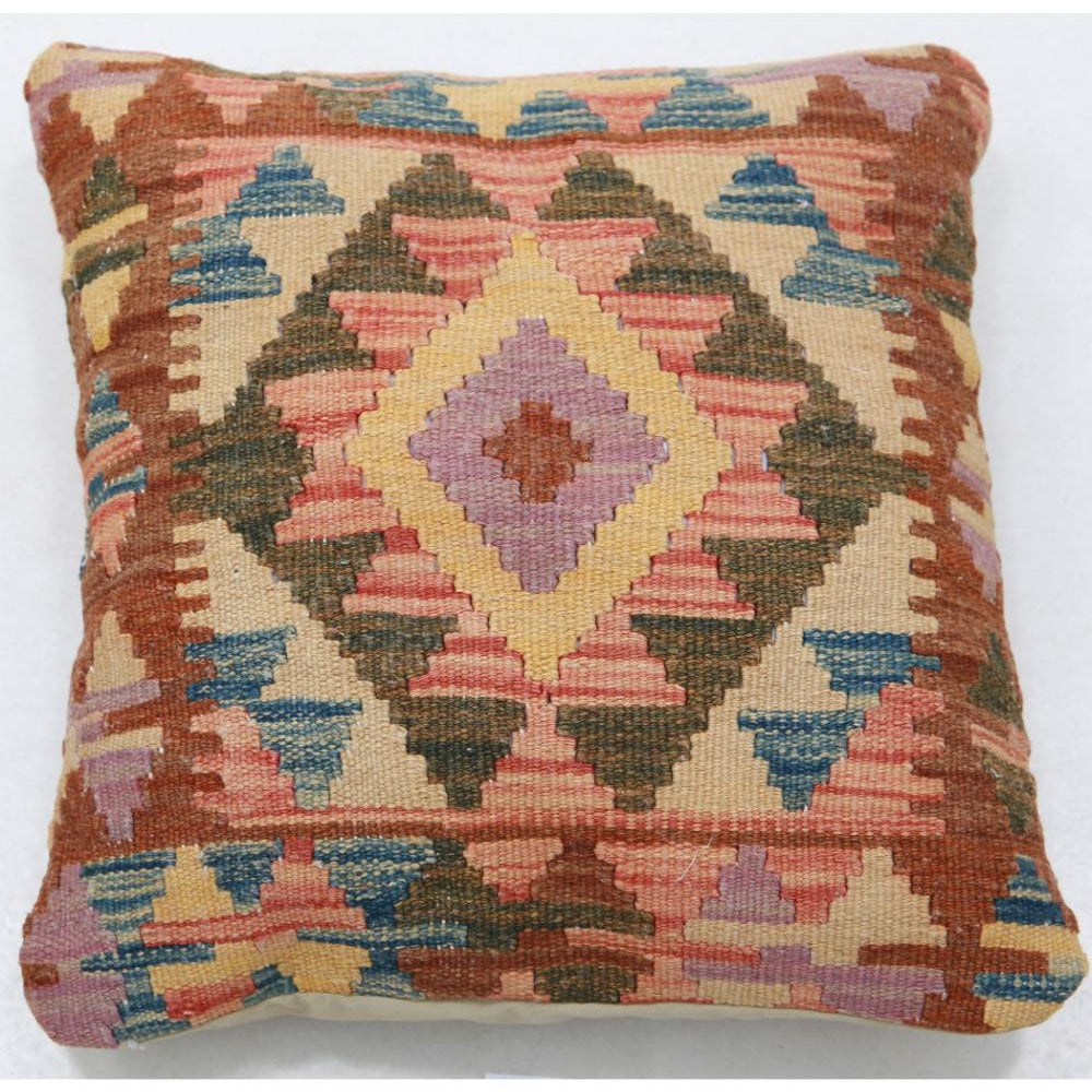 Hand Woven Tribal  Wool Pillow - 1'5'' x 1'5''