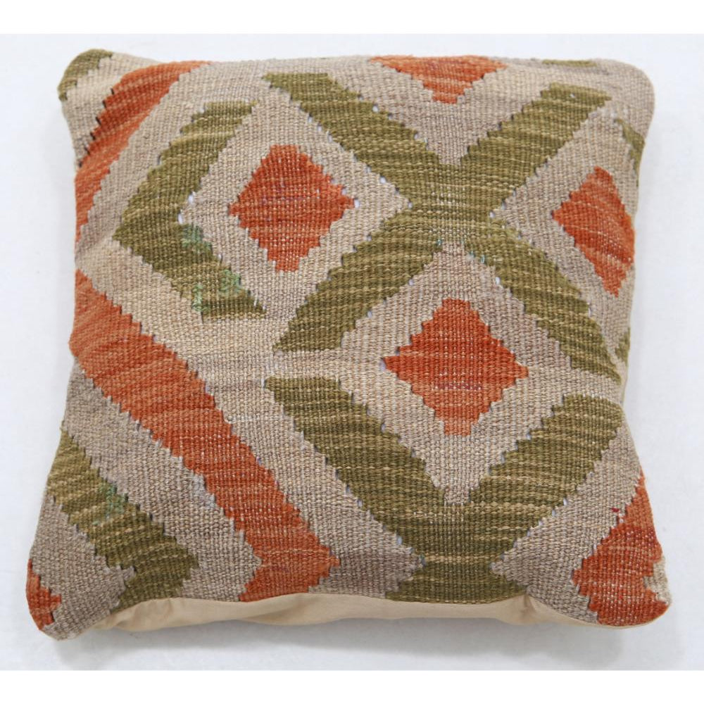 Hand Woven Tribal  Wool Pillow - 1'0'' x 1'0''
