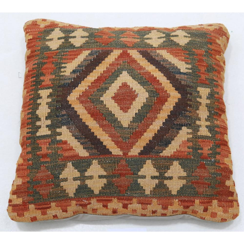 Hand Woven Tribal  Wool Pillow - 1'5'' x 1'5''