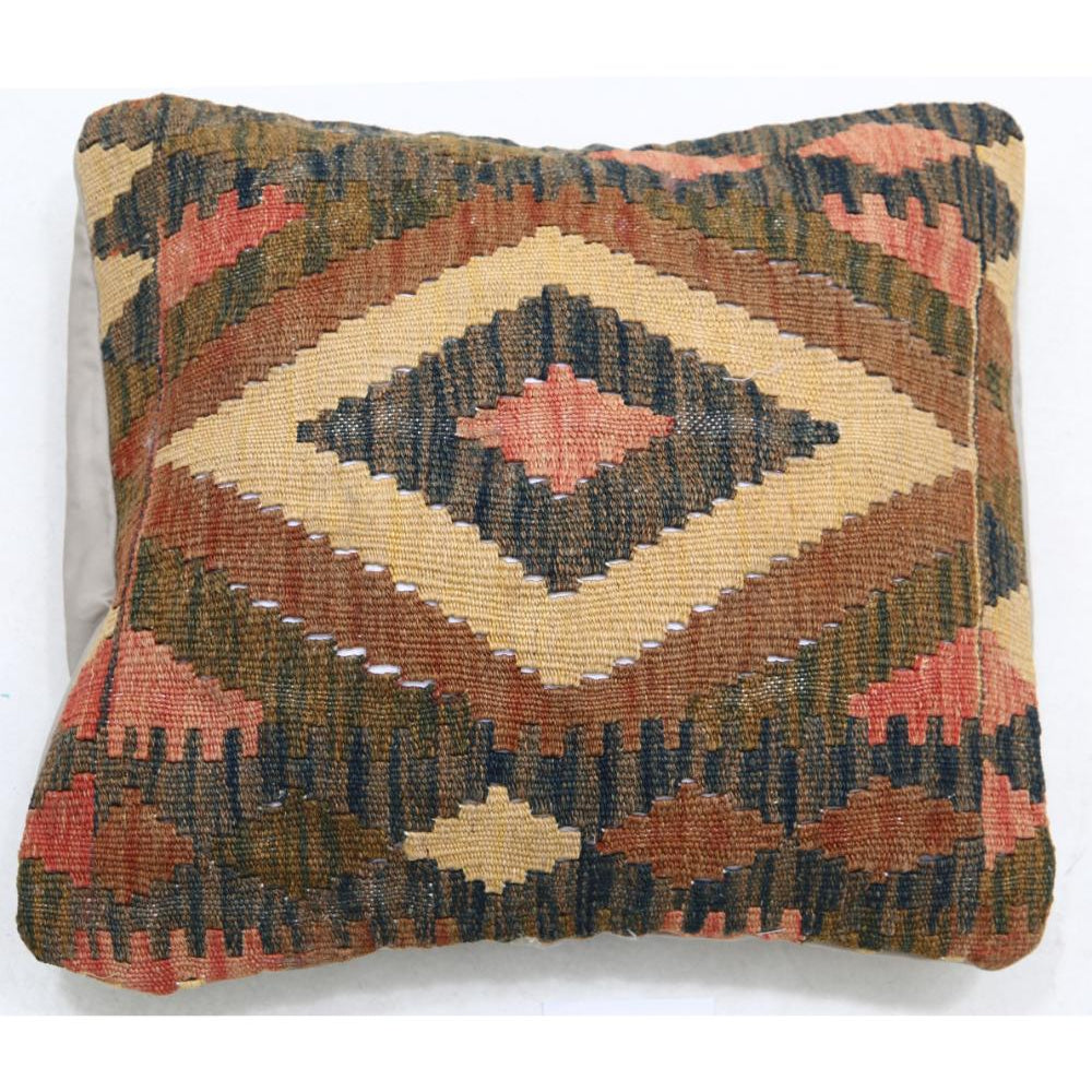 Hand Woven Tribal  Wool Pillow - 1'5'' x 1'5''