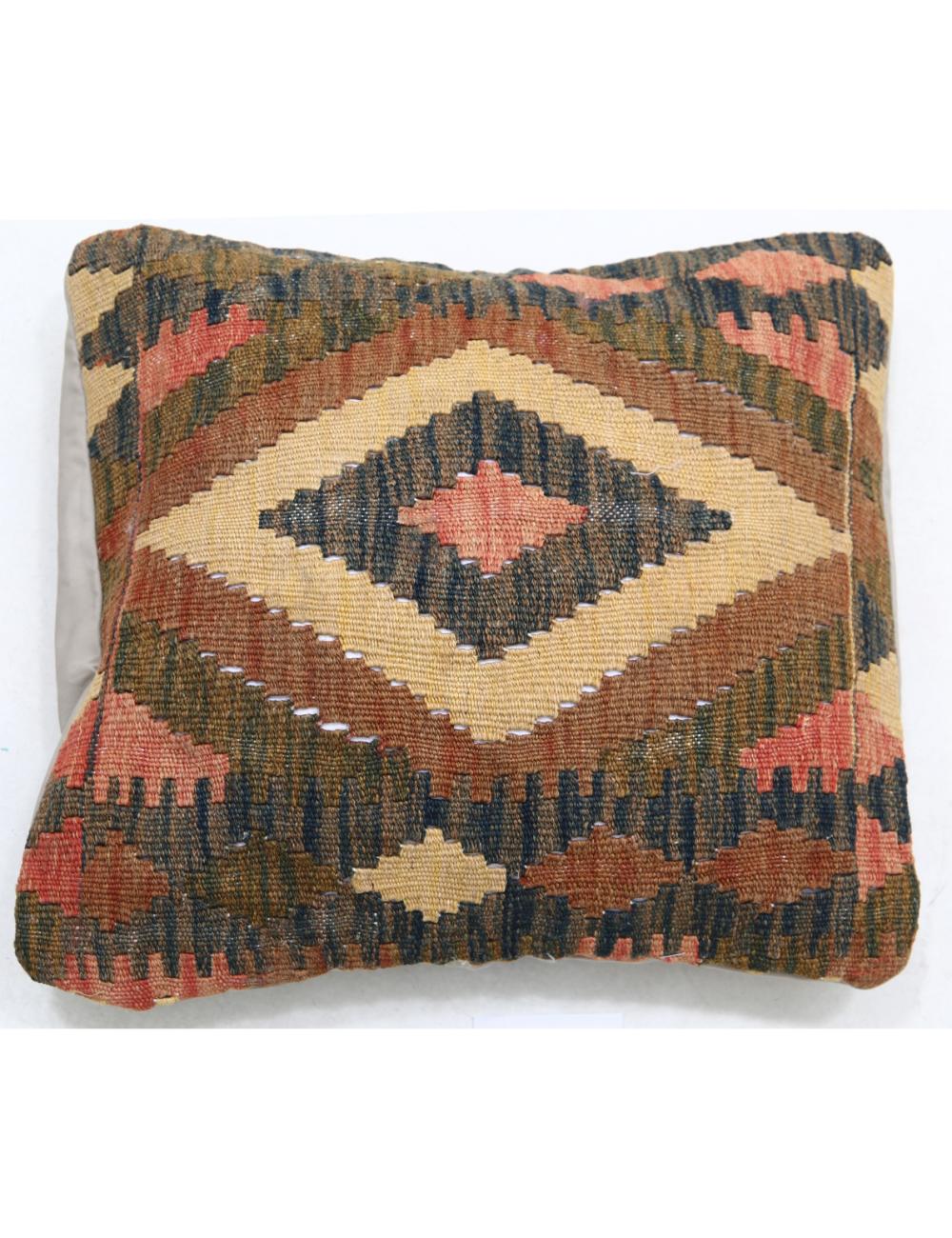 Hand Woven Tribal  Wool Pillow - 1'5'' x 1'5''
