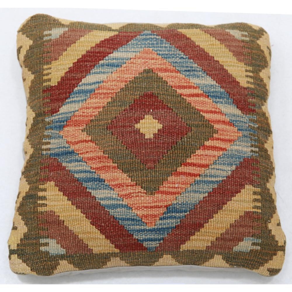 Hand Woven Tribal  Wool Pillow - 1'5'' x 1'5''