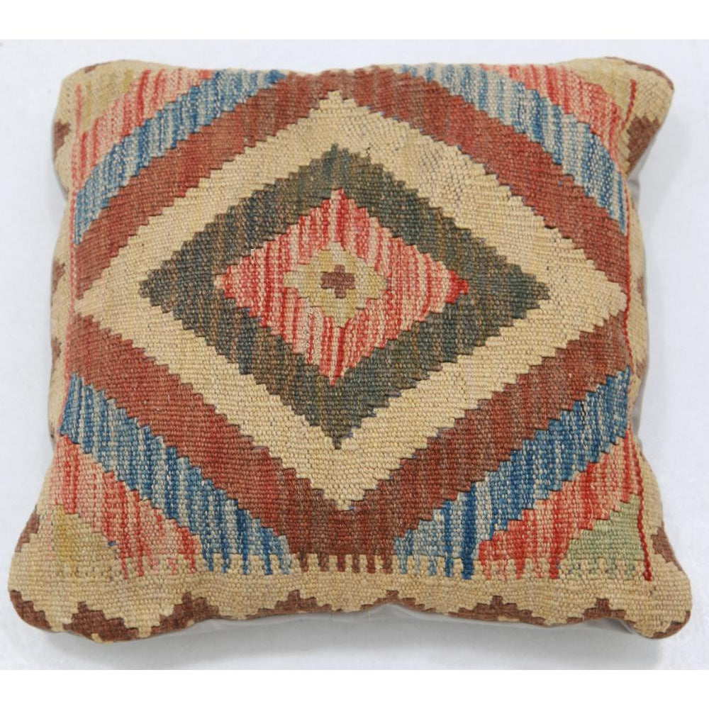 Hand Woven Tribal  Wool Pillow - 1'5'' x 1'5''