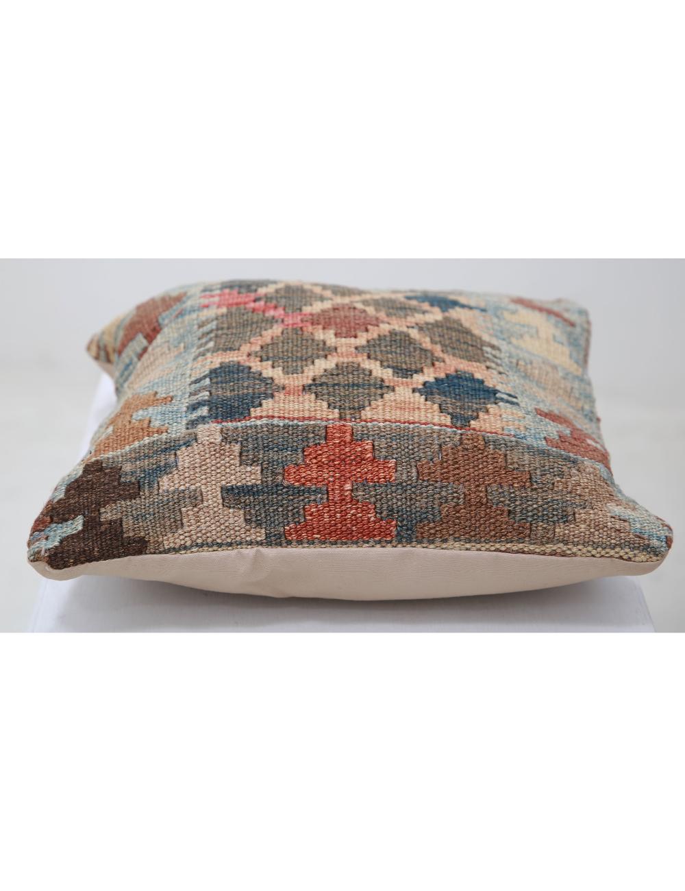 Hand Woven Tribal  Wool Pillow - 1'0'' x 1'0''