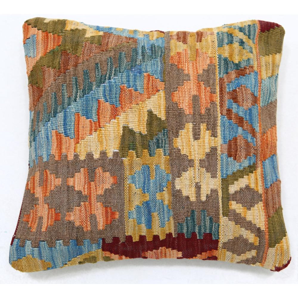 Hand Woven Tribal  Wool Pillow - 1'5'' x 1'5''