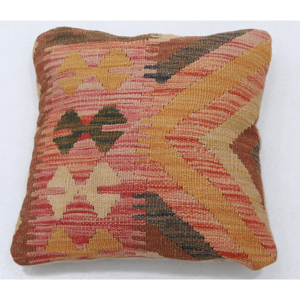 Hand Woven Tribal  Wool Pillow - 1'5'' x 1'5''