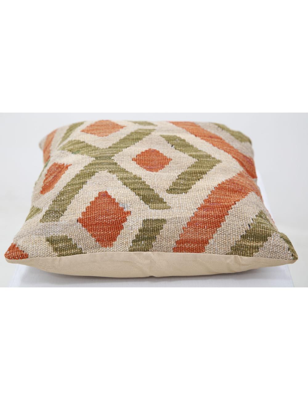 Hand Woven Tribal Multi Color Geometric Wool Pillow - 1'5'' x 1'5'' Arteverk Arteverk Rugs