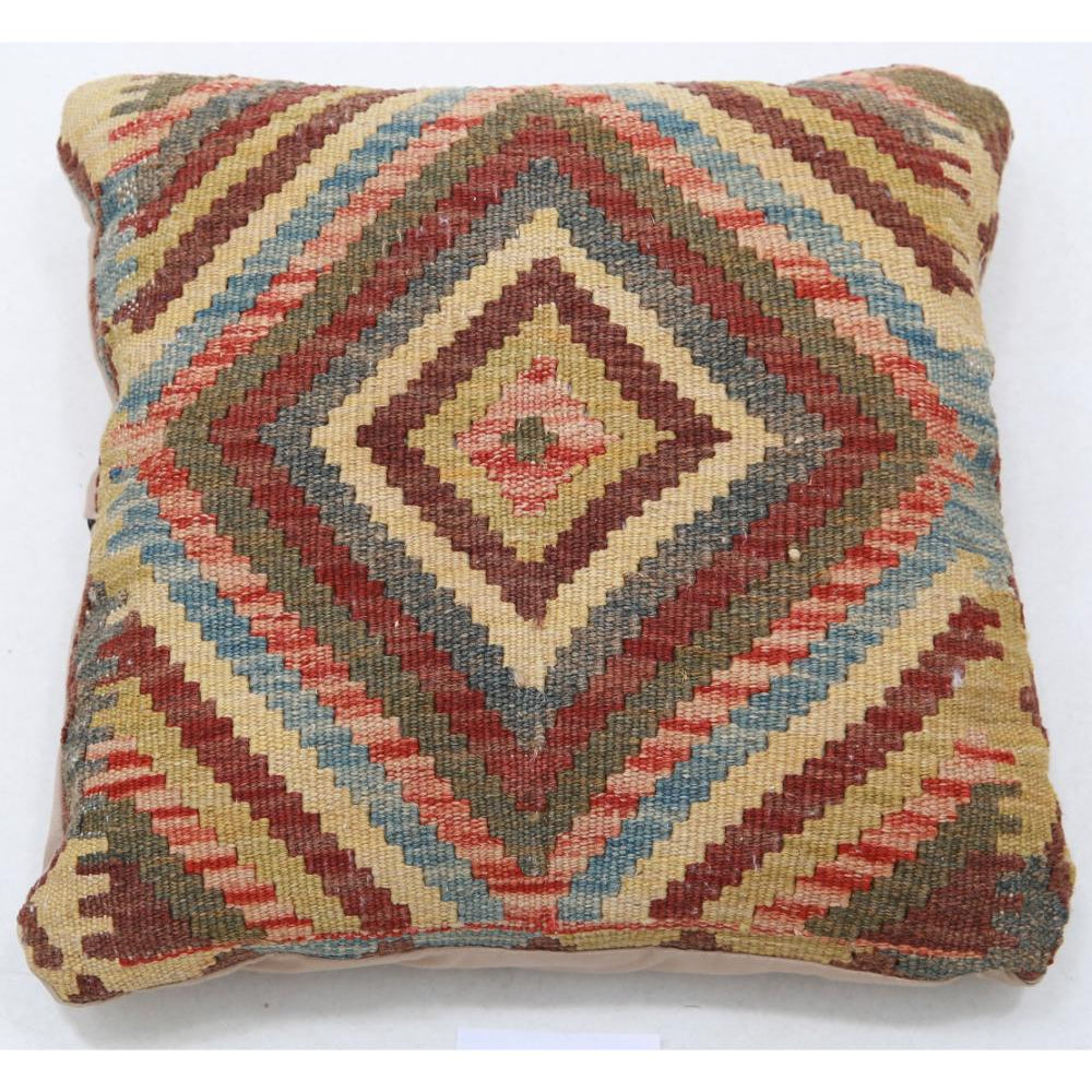 Hand Woven Tribal  Wool Pillow - 1'5'' x 1'5''