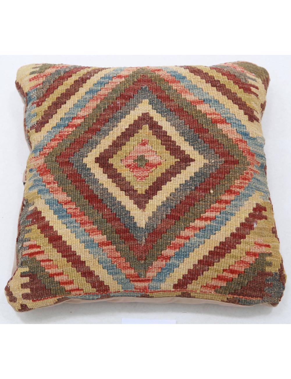 Hand Woven Tribal  Wool Pillow - 1'5'' x 1'5''