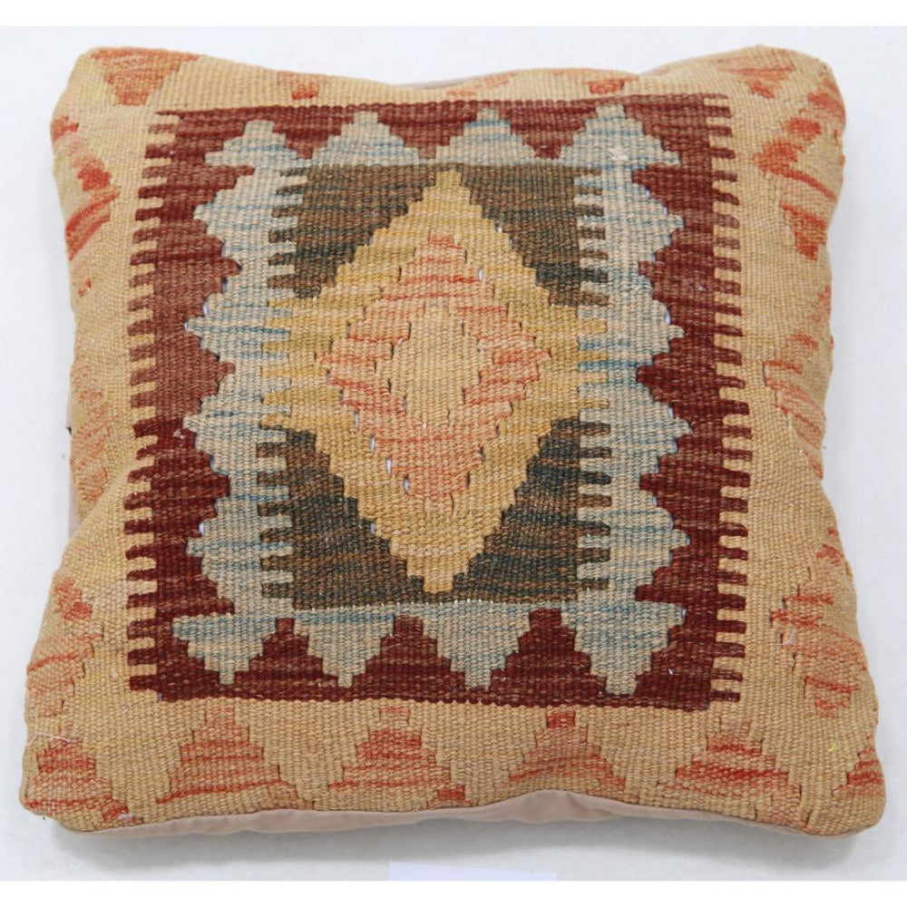Hand Woven Tribal  Wool Pillow - 1'5'' x 1'5''