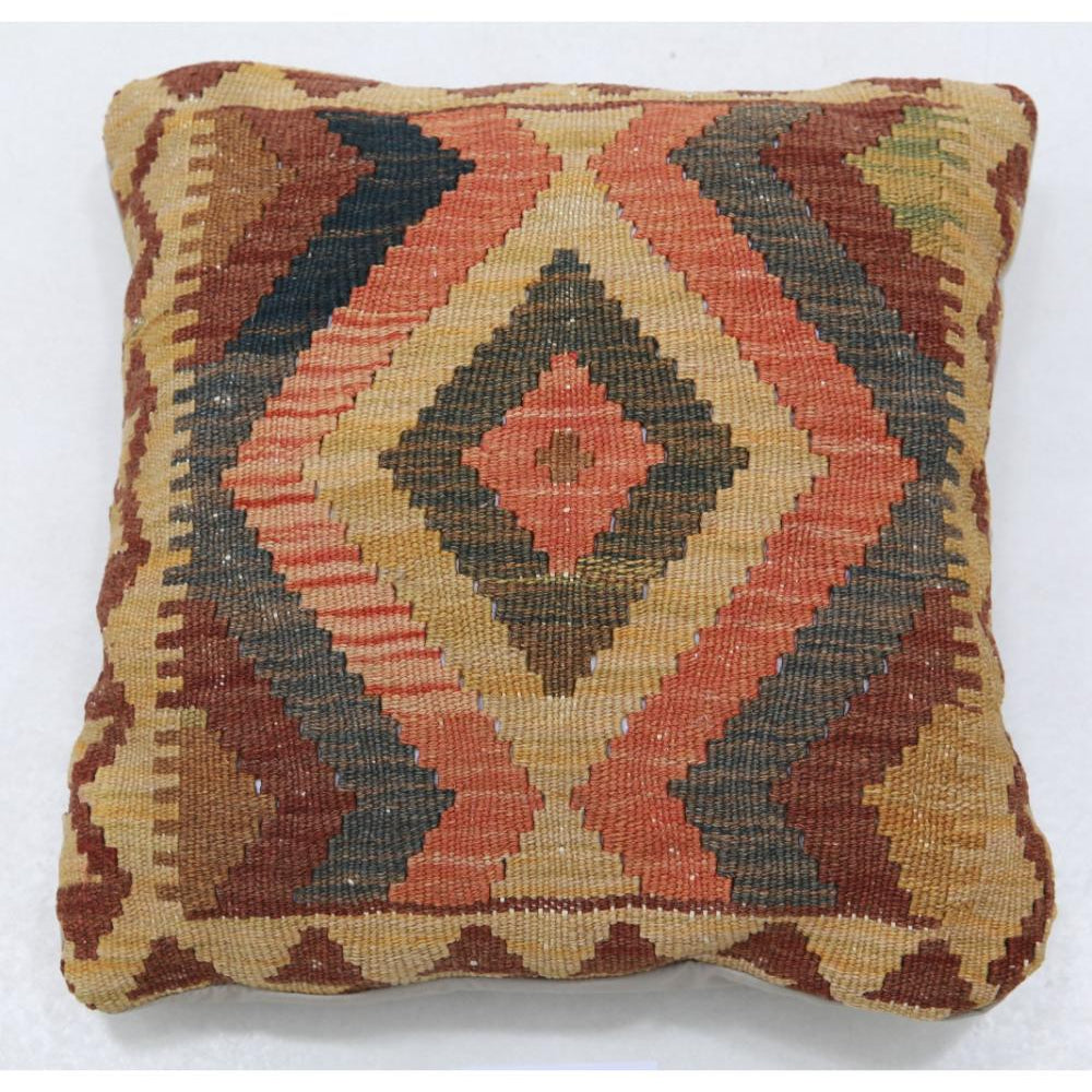 Hand Woven Tribal  Wool Pillow - 1'5'' x 1'5''