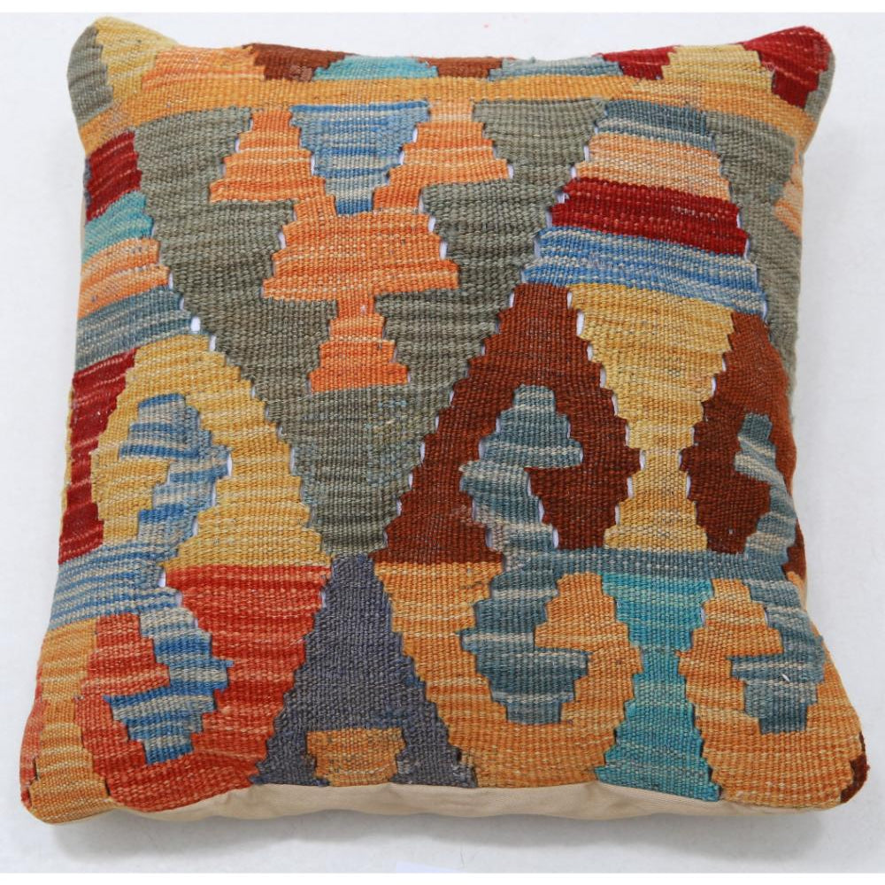Hand Woven Tribal  Wool Pillow - 1'5'' x 1'5''