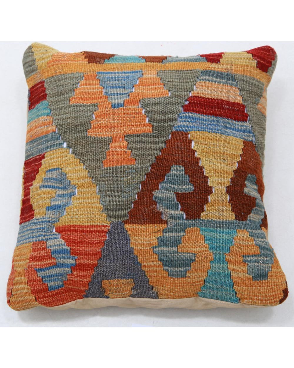 Hand Woven Tribal  Wool Pillow - 1'5'' x 1'5''