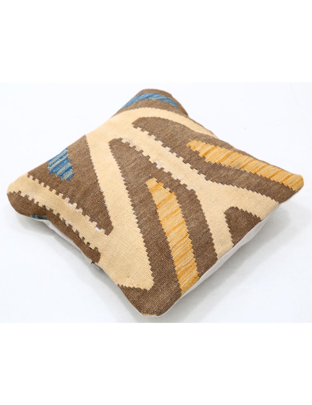 Hand Woven Tribal Multi Color Geometric Wool Pillow - 1'5'' x 1'5'' Arteverk Arteverk Rugs