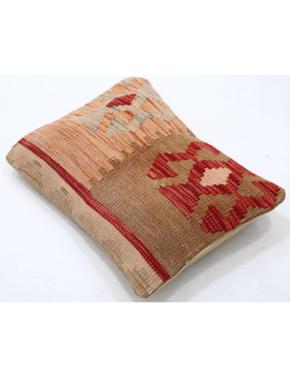 Hand Woven Tribal Multi Color Geometric Wool Pillow - 1'0'' x 1'5'' Arteverk Arteverk Rugs