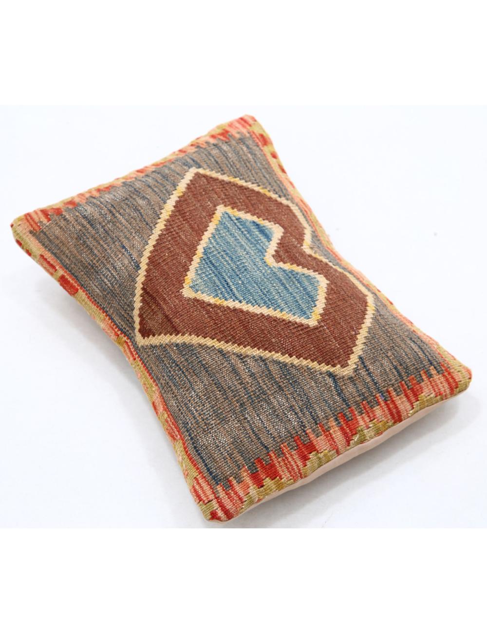 Hand Woven Tribal Multi Color Geometric Wool Pillow - 1'0'' x 1'5'' Arteverk Arteverk Rugs