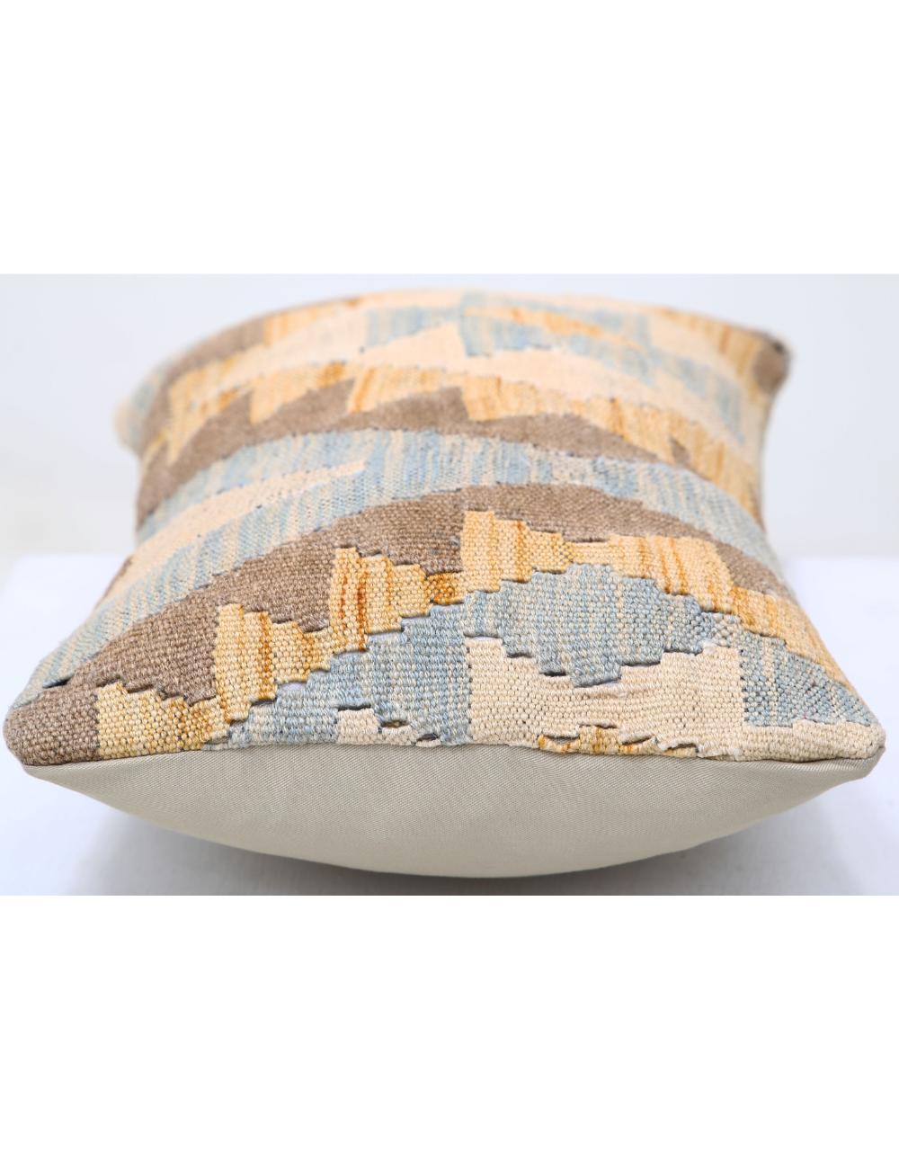 Hand Woven Tribal Multi Color Geometric Wool Pillow - 1'0'' x 1'5'' Arteverk Arteverk Rugs