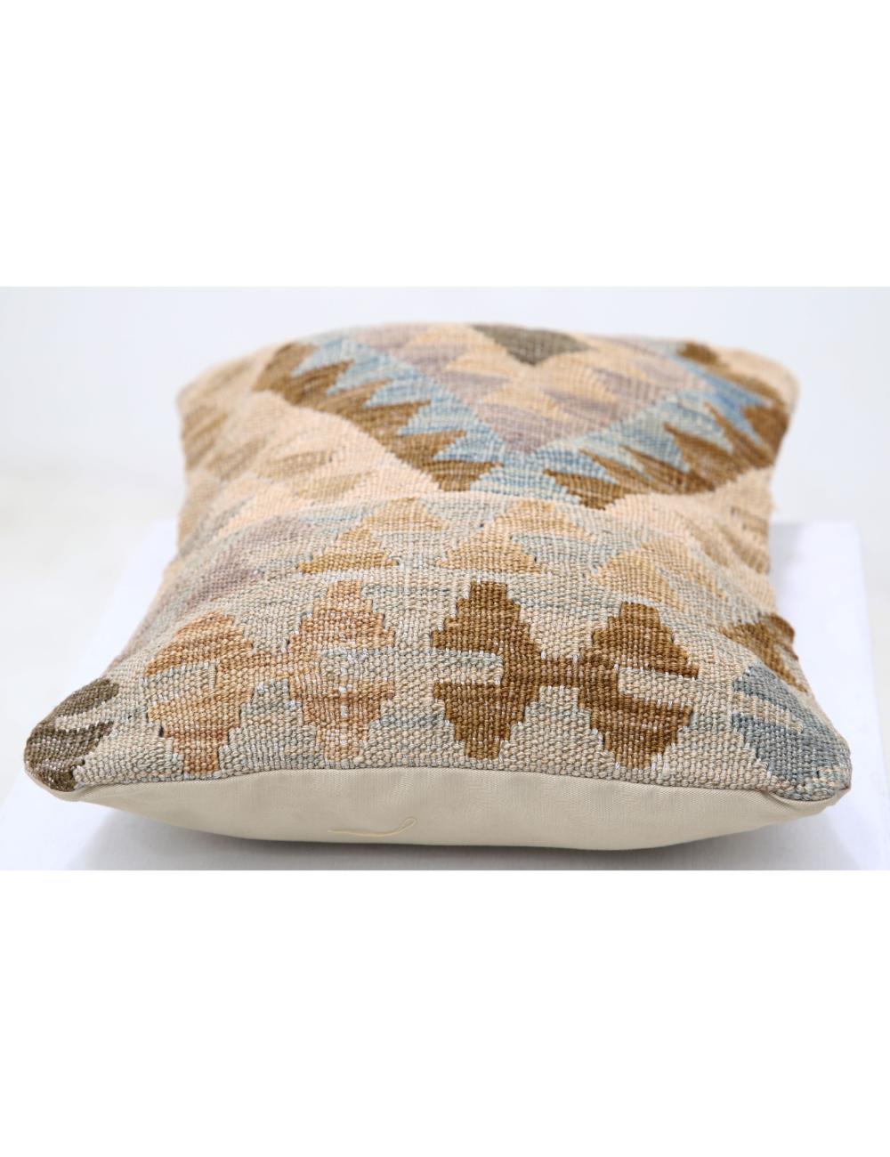 Hand Woven Tribal Multi Color Geometric Wool Pillow - 1'0'' x 1'5'' Arteverk Arteverk Rugs