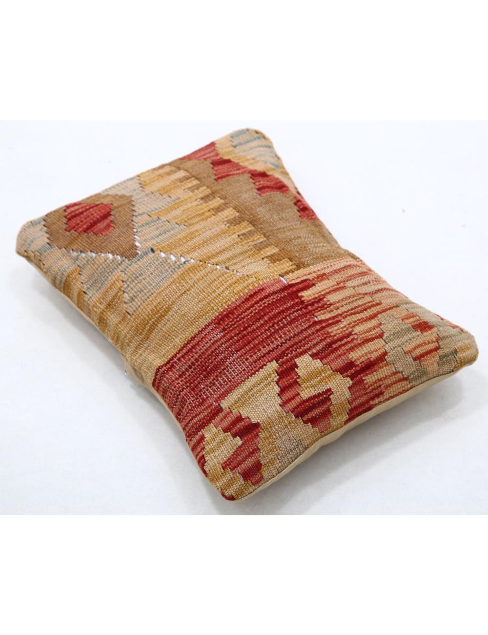 Hand Woven Tribal Multi Color Geometric Wool Pillow - 1'0'' x 1'5'' Arteverk Arteverk Rugs