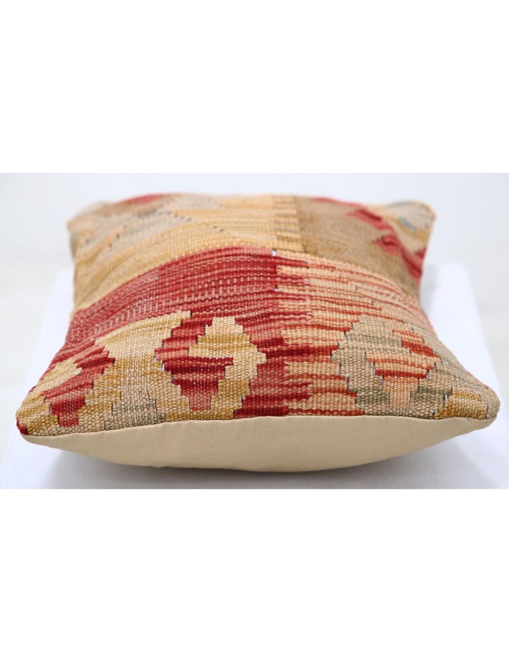 Hand Woven Tribal Multi Color Geometric Wool Pillow - 1'0'' x 1'5'' Arteverk Arteverk Rugs