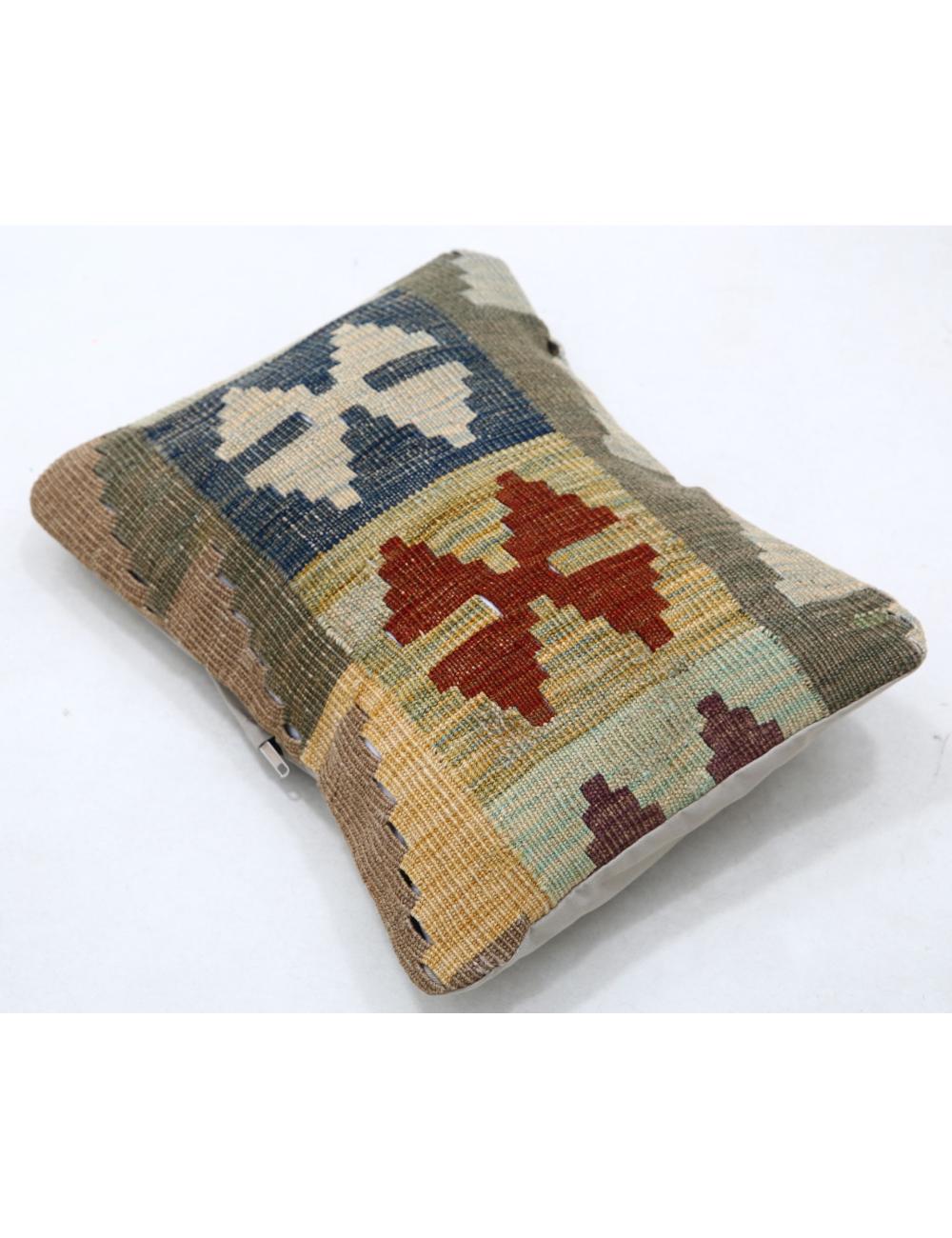 Hand Woven Tribal Multi Color Geometric Wool Pillow - 1'0'' x 1'5'' Arteverk Arteverk Rugs