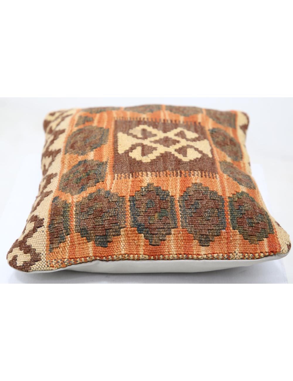 Hand Woven Tribal Multi Color Geometric Wool Pillow - 1'0'' x 1'5'' Arteverk Arteverk Rugs
