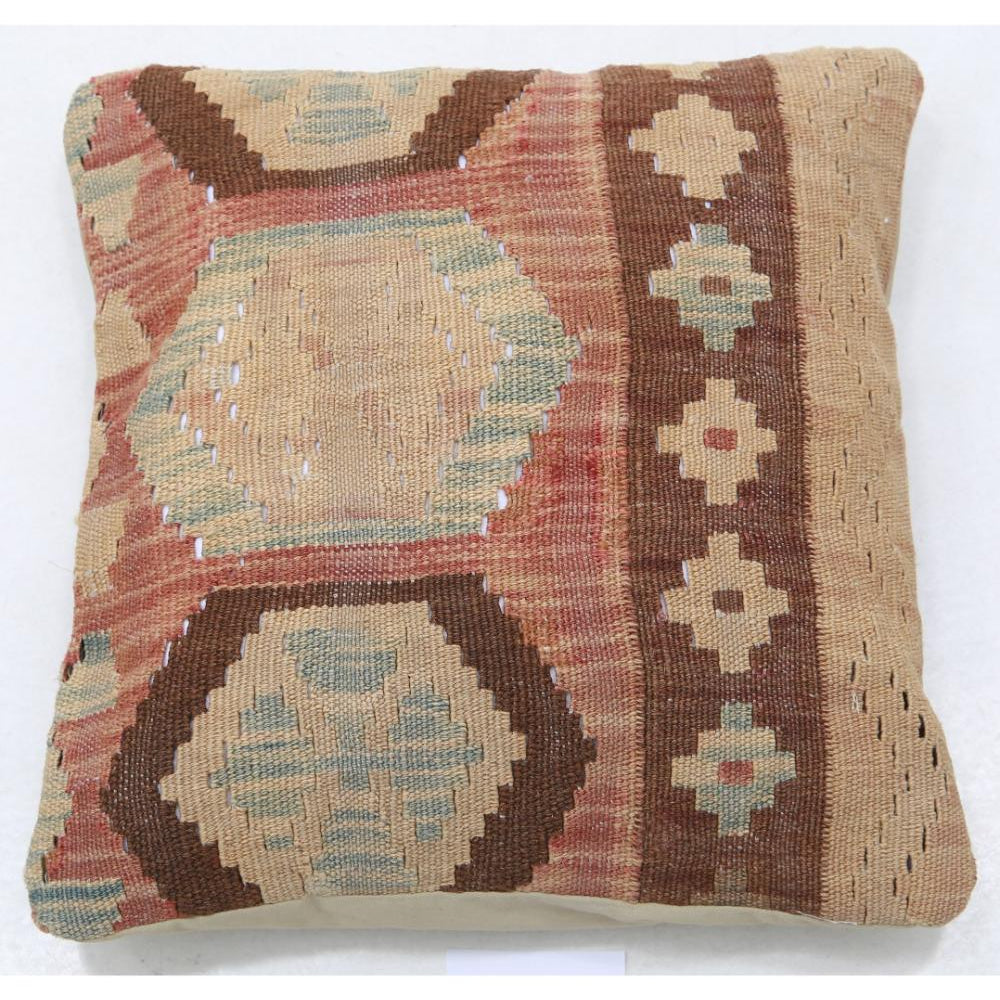 Hand Woven Tribal  Wool Pillow - 1'5'' x 1'5''