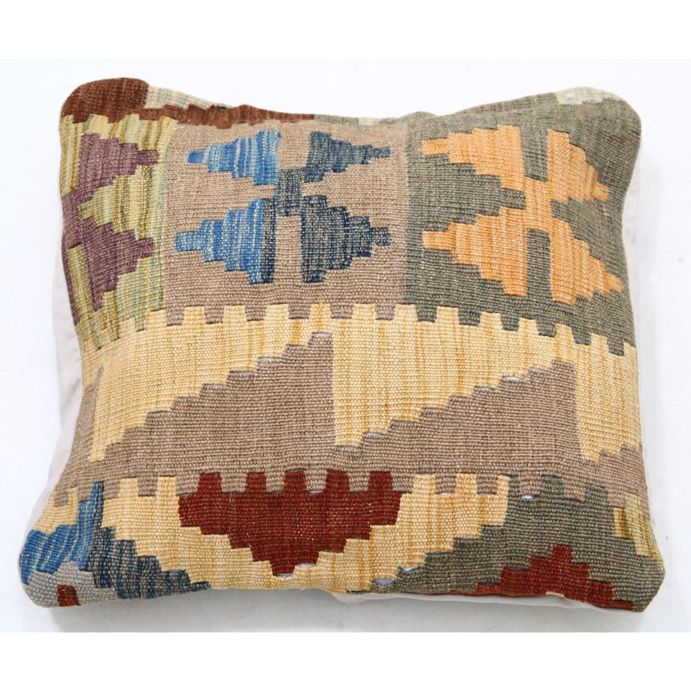 Hand Woven Tribal  Wool Pillow - 1'5'' x 1'5''