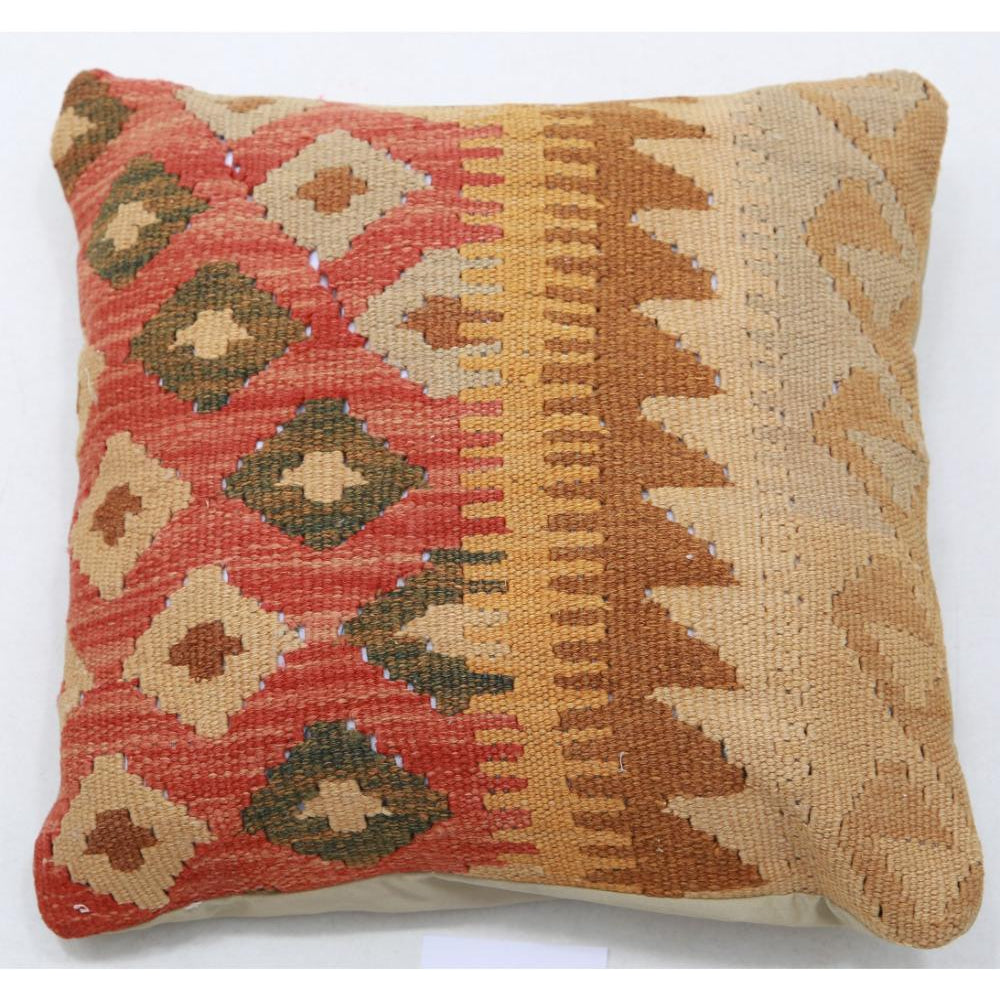 Hand Woven Tribal  Wool Pillow - 1'5'' x 1'5''