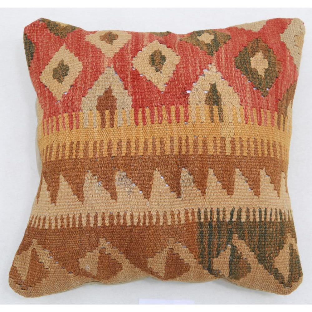 Hand Woven Tribal  Wool Pillow - 1'5'' x 1'5''
