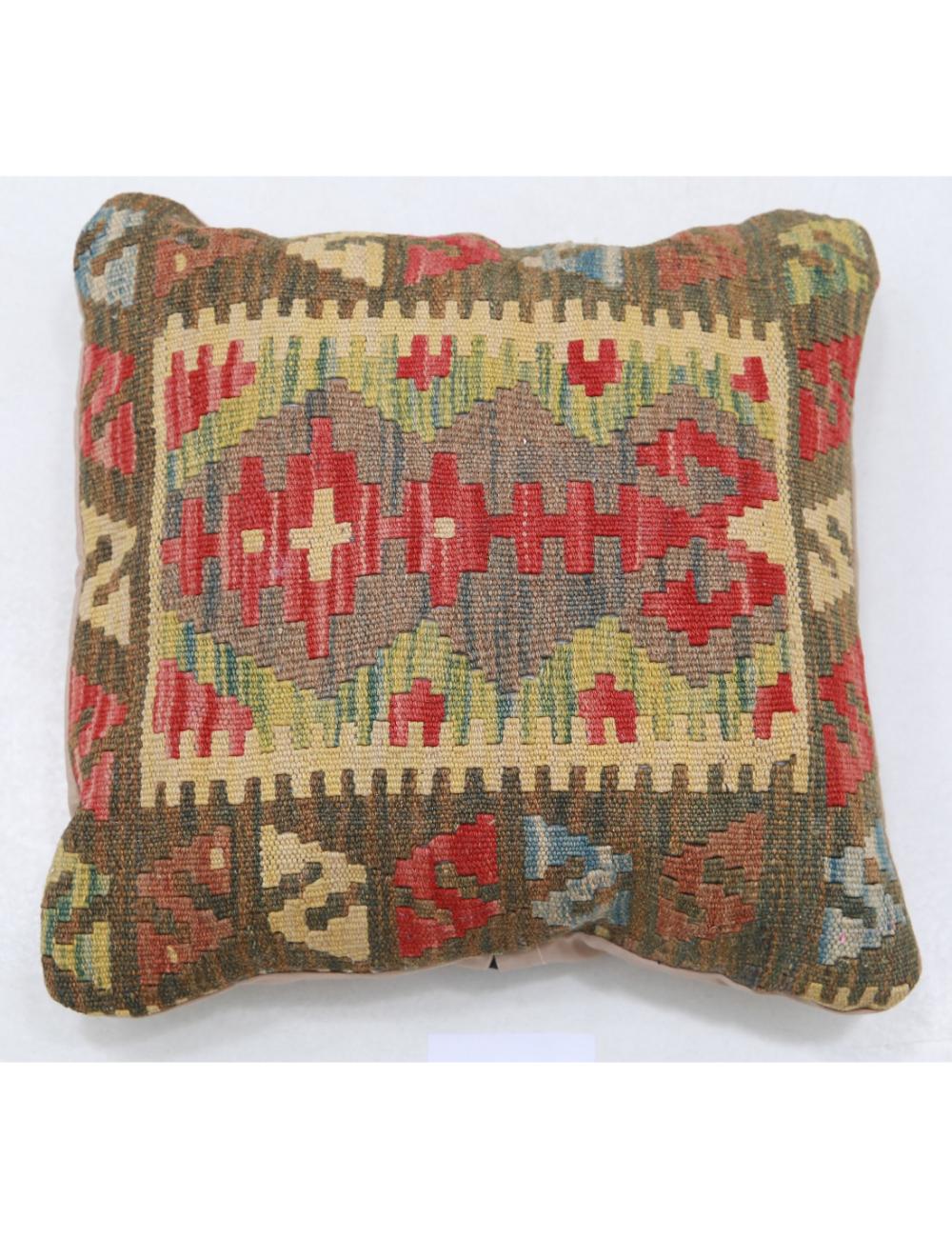 Hand Woven Tribal  Wool Pillow - 1&#39;5&#39;&#39; x 1&#39;5&#39;&#39;