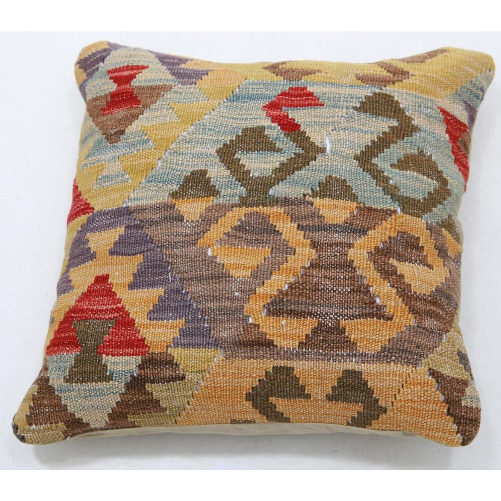 Hand Woven Tribal  Wool Pillow - 1'5'' x 1'5''