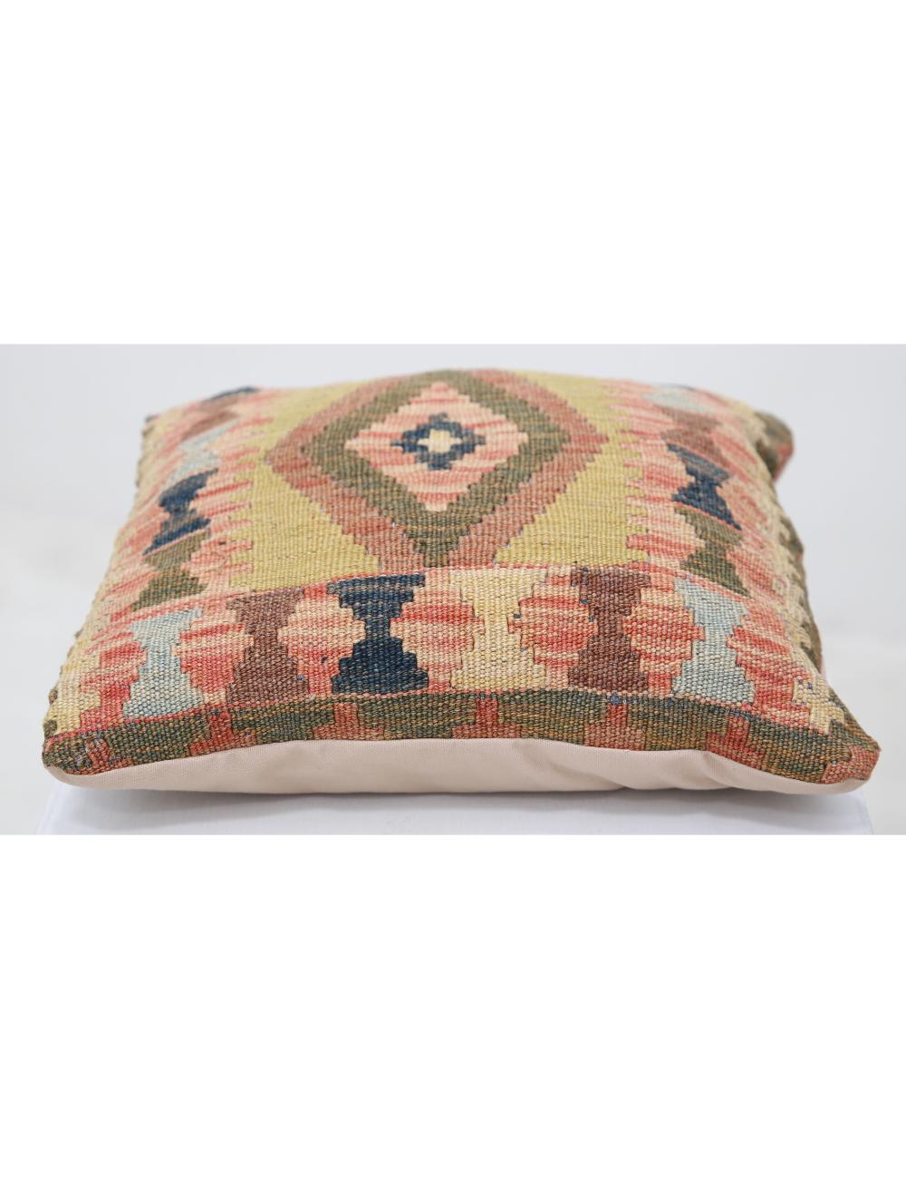 Hand Woven Tribal  Wool Pillow - 1'5'' x 1'5''