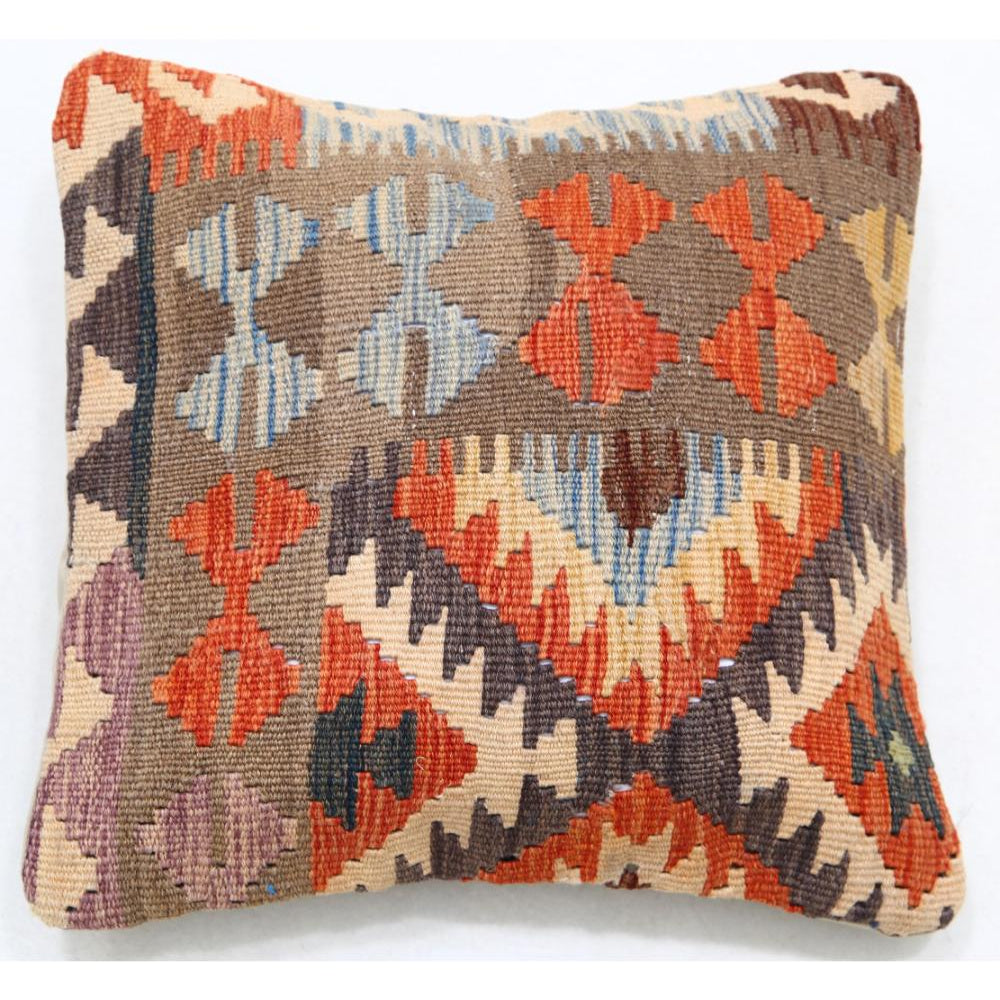 Hand Woven Tribal  Wool Pillow - 1'5'' x 1'5''
