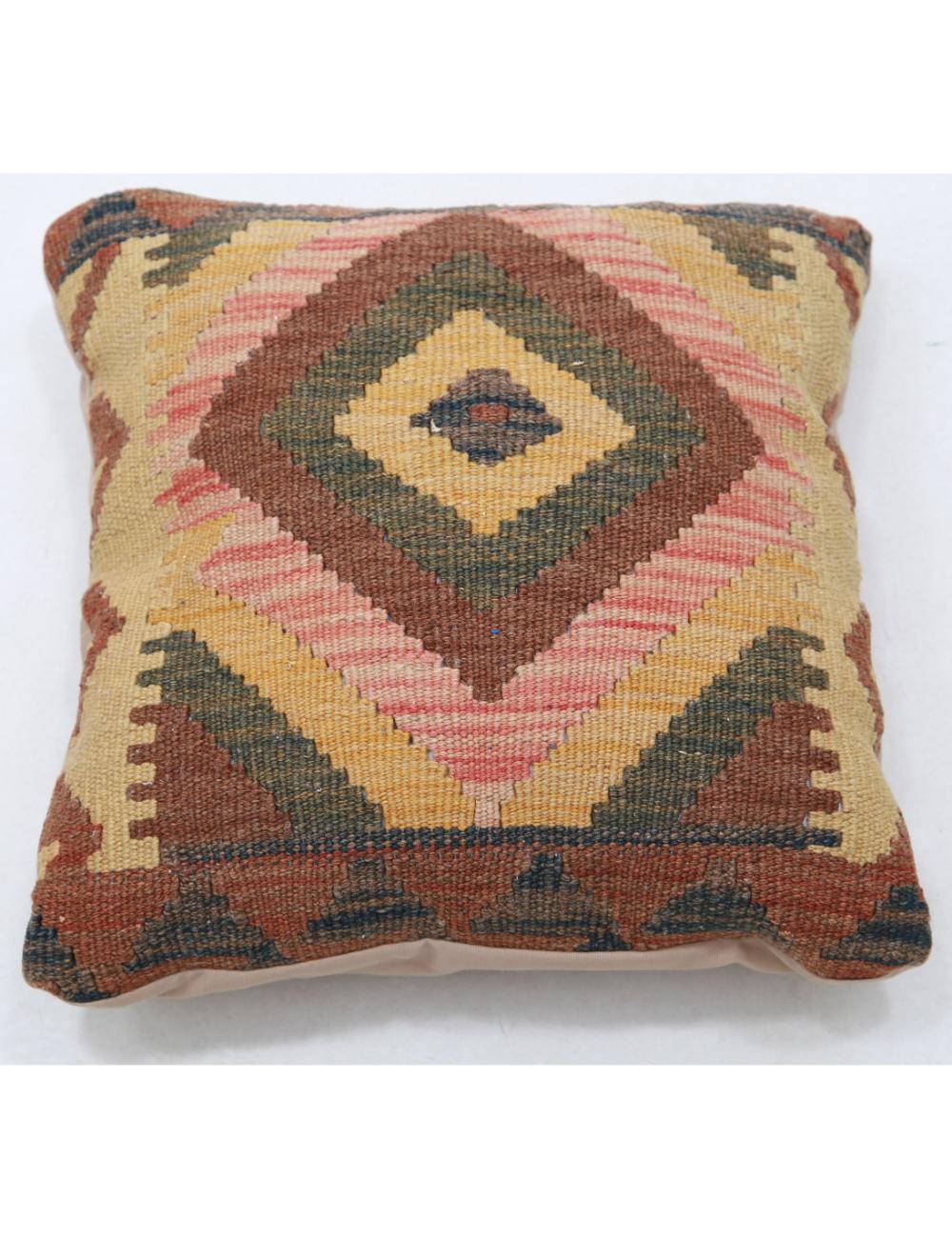 Hand Woven Tribal  Wool Pillow - 1'5'' x 1'5''