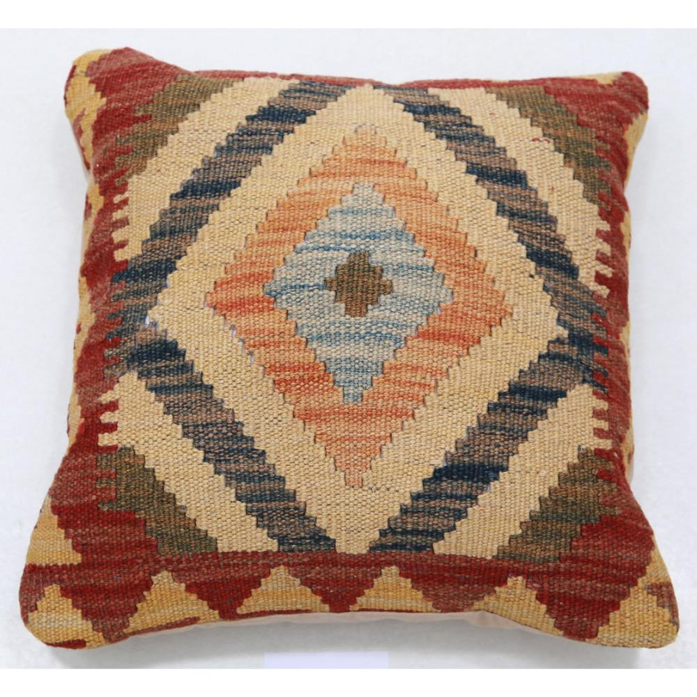 Hand Woven Tribal  Wool Pillow - 1'5'' x 1'5''