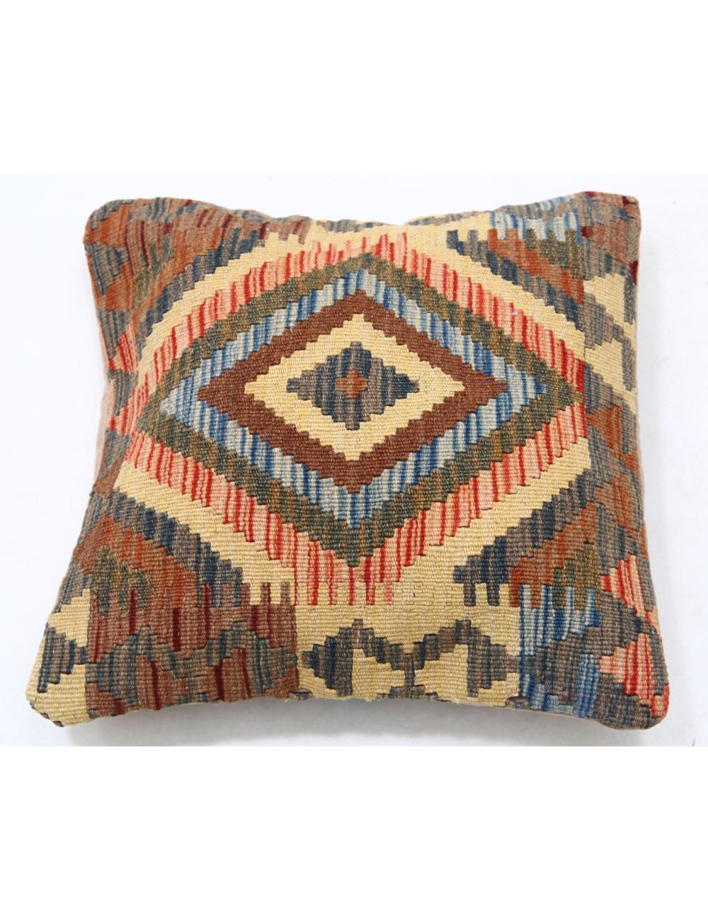 Hand Woven Tribal  Wool Pillow - 1&#39;5&#39;&#39; x 1&#39;5&#39;&#39;