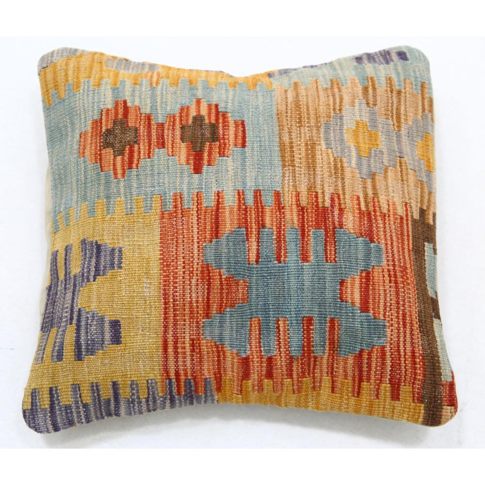 Hand Woven Tribal  Wool Pillow - 1'5'' x 1'5''
