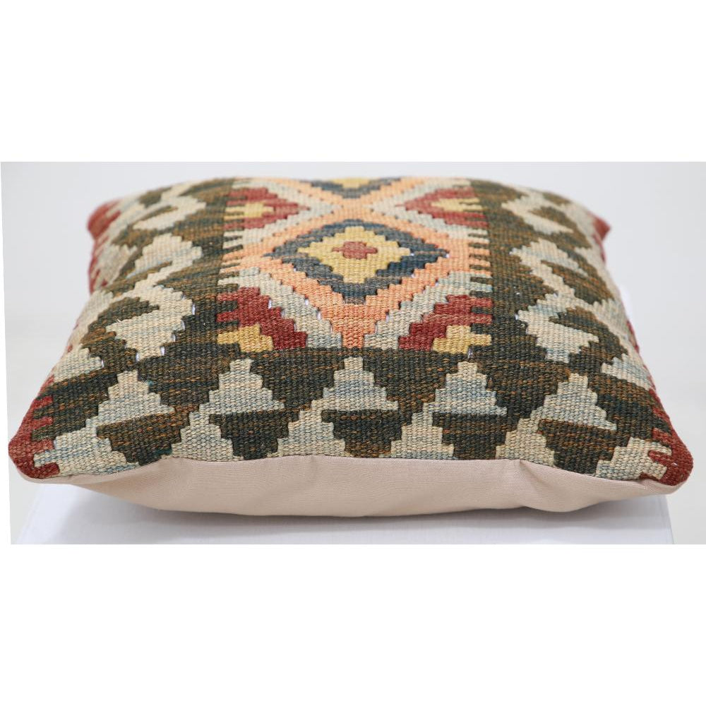 Hand Woven Tribal  Wool Pillow - 1'5'' x 1'5''