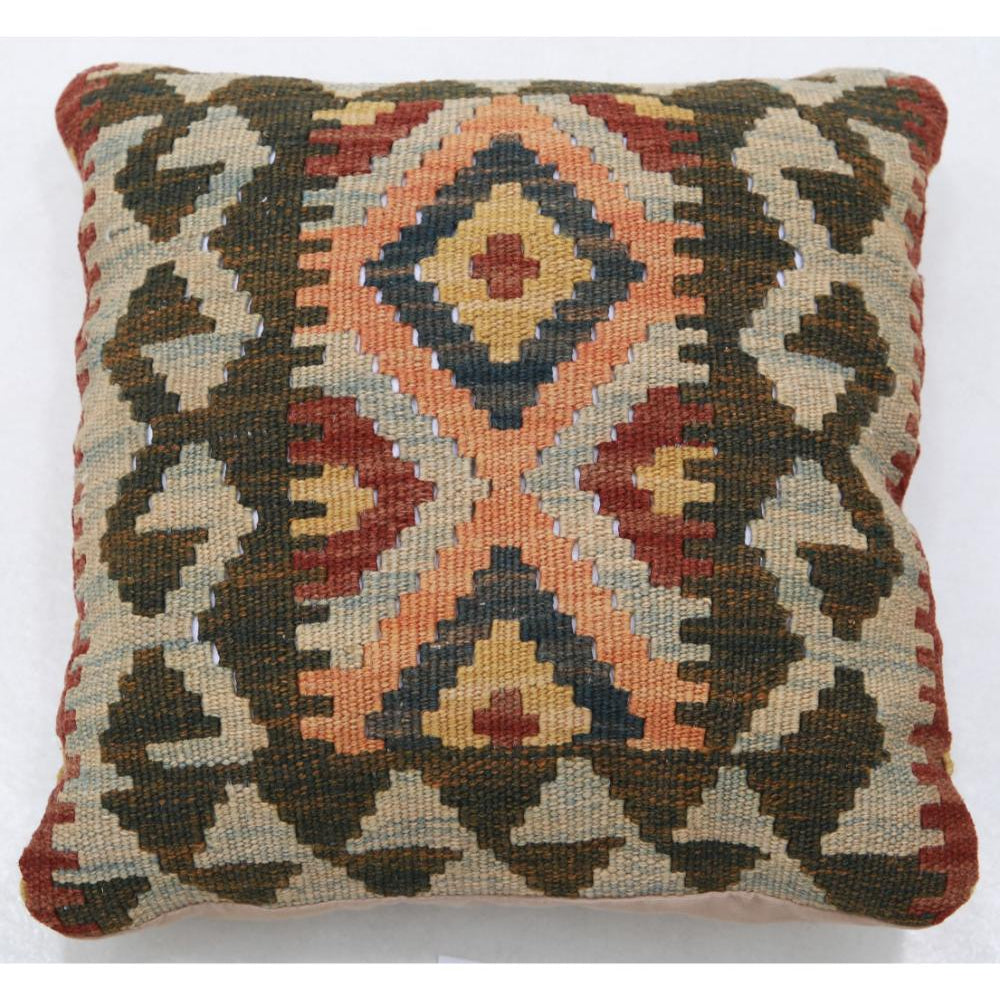 Hand Woven Tribal  Wool Pillow - 1'5'' x 1'5''