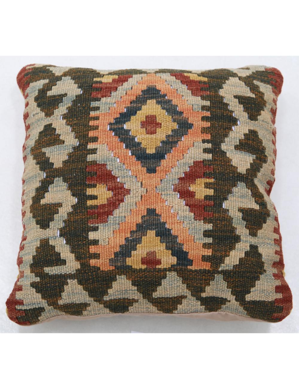 Hand Woven Tribal  Wool Pillow - 1&#39;5&#39;&#39; x 1&#39;5&#39;&#39;