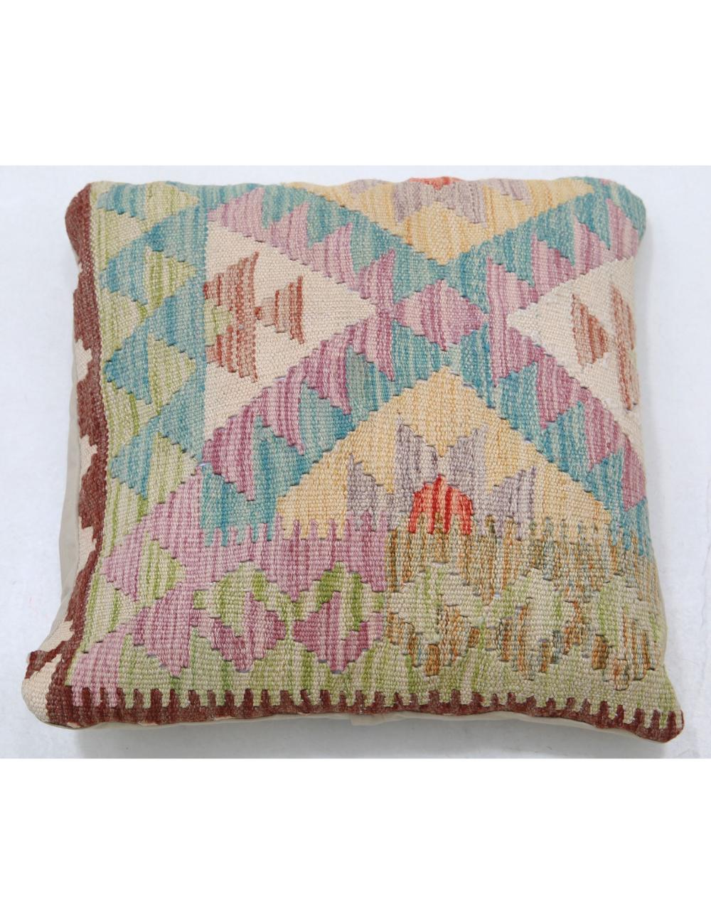 Hand Woven Tribal  Wool Pillow - 1&#39;5&#39;&#39; x 1&#39;5&#39;&#39;