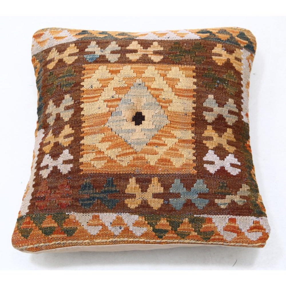Hand Woven Tribal  Wool Pillow - 1'5'' x 1'5''