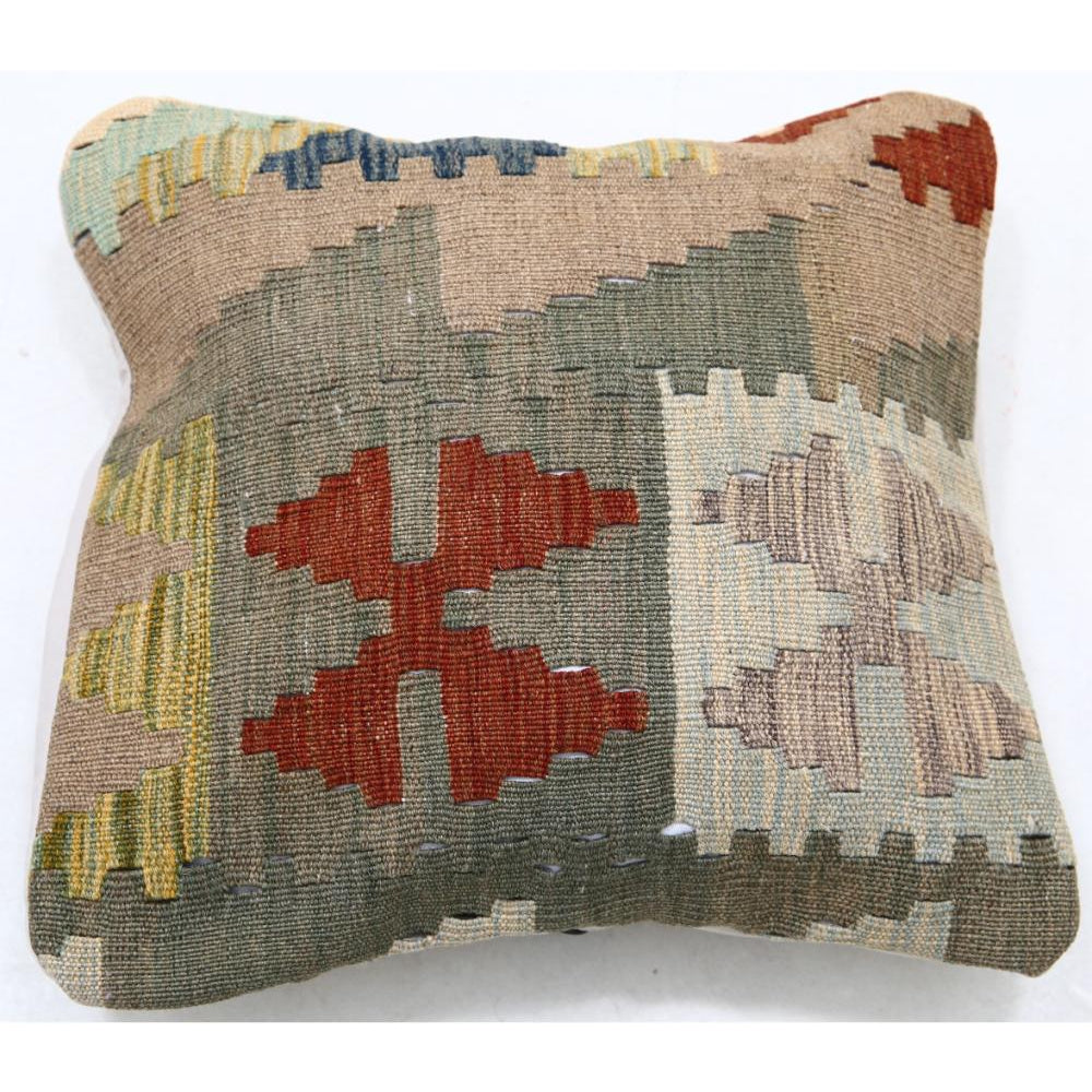 Hand Woven Tribal  Wool Pillow - 1'5'' x 1'5''