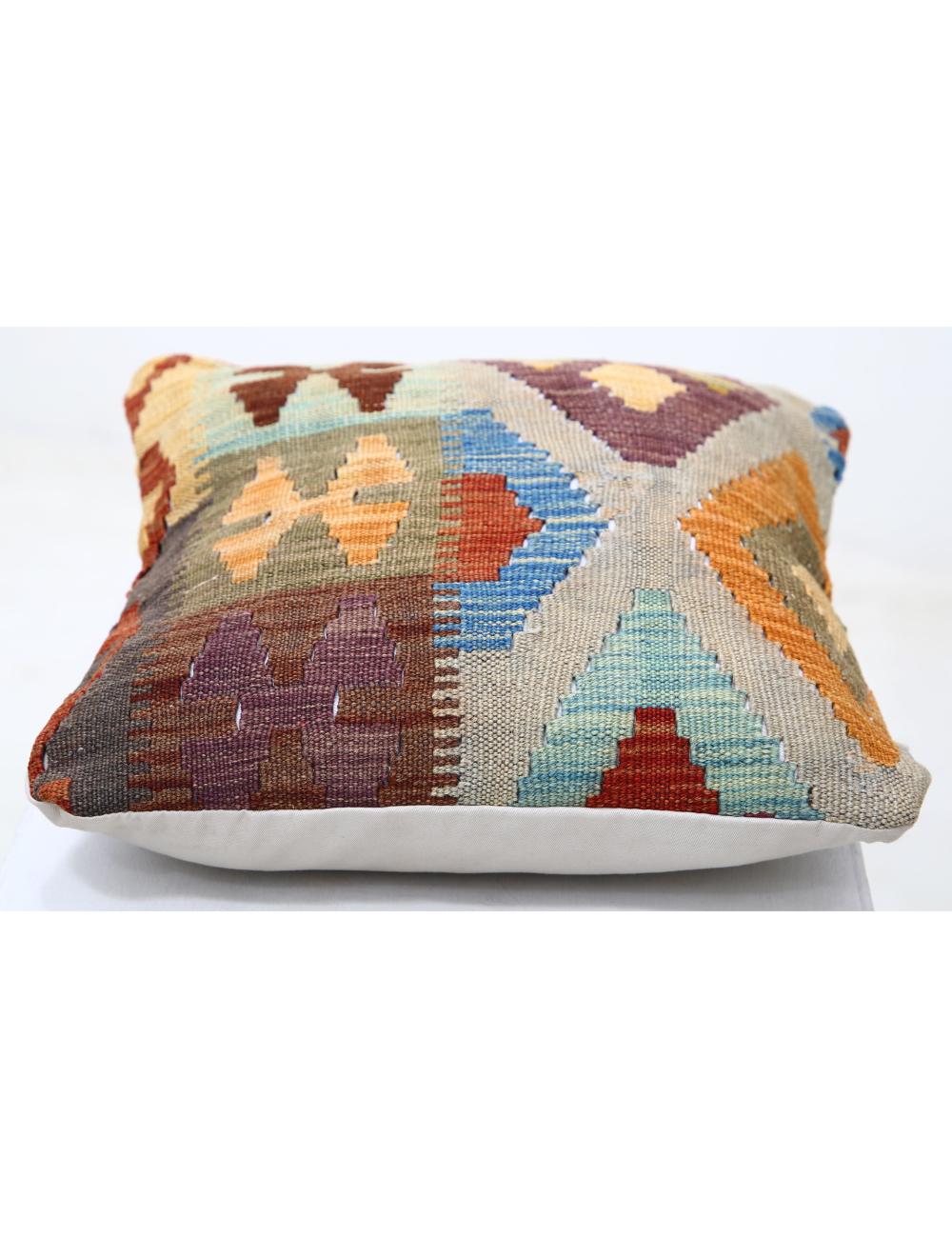 Hand Woven Tribal  Wool Pillow - 1'5'' x 1'5''
